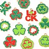 12Pcs 12 Styles Saint Patrick's Day Alloy Enamel Pendants ENAM-FS0001-66-3