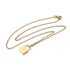 304 Stainless Steel Rolo Chain Pendant Necklaces NJEW-S444-01G-17-2