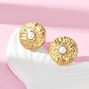 304 Stainless Steel Natural Shell Pearl Stud Earrings EJEW-G423-09G-01-2