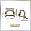 8Pcs Zinc Alloy D Clasps Accessories FIND-NB0006-32-2
