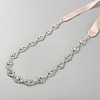 Metal Full Crystal Rhinestone Horse Eye Bridal Waist Belts for Wedding Dress AJEW-WH20080-65D-S-2