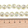 Transparent Electroplate Glass Beads Strands EGLA-N002-34C-B03-3