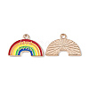 Rainbow Color Alloy Enamel Pendants ENAM-K067-15-4