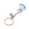 Glass Seed & Plastic Pearl & Alloy Keychain KEYC-MZ00025-04-4