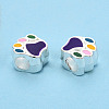 Alloy Enamel European Beads MPDL-T005-003F-RS-1