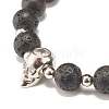 Adjustable Skull Braided Bead Bracelets BJEW-JB07497-01-4