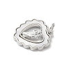 Brass Pave Natural White Shell Religion Pendants KK-S522-23P-B-2