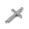 304 Stainless Steel Crystal Rhinestone Connector Charms STAS-Z065-02P-04-2