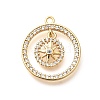 Brass Micro Pave Cubic Zirconia Pendants KK-G519-06G-04-1