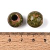 Natural Unakite European Beads G-Q602-09B-09-3