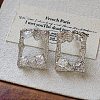 Brass Pave Cubic Zirconia Stud Earrings WGD8924-04-1