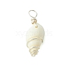 Natural Spiral Shell Pendants PALLOY-JF02792-02-3