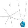 925 Sterling Silver 6 Claw Prongs Pendant Blank Cabochon Settings STER-BC0003-31P-1