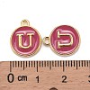 Golden Plated Alloy Enamel Charms ENAM-S118-08U-3