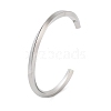 Non-Tarnish 304 Stainless Steel Twisted Open Cuff Bangles for Women BJEW-B097-01P-1