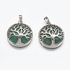 Natural Green Aventurine Pendants G-E449-C04-1