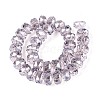 Electroplate Transparent Glass Beads Strands EGLA-N022-04A-D15-2