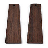 Natural Wenge Wood Pendants WOOD-T023-72-2