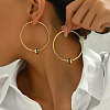 Exaggerated Circle Stainless Steel Hoop Earrings KO7110-3-1