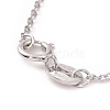 Anti-Tarnish Rhodium Plated 925 Sterling Silver Cable Chains Necklace for Women STER-I021-08A-P-3