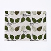 Leaf Pattern Printed Polyester Fabric Sheets DIY-WH0158-63B-12-1