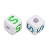 Opaque Acrylic Enamel European Beads AC-ACBA1794-04S-2