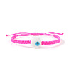 Handmade Lampwork Evil Eye Bead Braided Bracelets UN6877-11-1