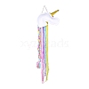 Unicorn Theme Rainbow Yarn Tassels Hair Clips Headband Organizer Storage HJEW-WH0006-07-2