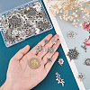 120Pcs 12 Styles Tibetan Style Zinc Alloy Connector Charms FIND-PH0005-74-4
