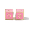 Rack Plating Brass Enamel Beads KK-B060-04G-05O-2