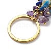 Chakra Natural Gemstone Chip Bead Keychain KEYC-JKC00415-01-5