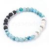 Natural Hemimorphite Stretch Bracelets BJEW-JB03739-02-1