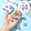10Pcs Natural Amethyst Pendants PALLOY-CJ00158-2
