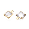 Brass+Cubic Zirconia Charms KK-T070-14C-2