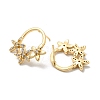 Brass Micro Pave Clear Cubic Zirconia Stud Earrings EJEW-E295-19KCG-2