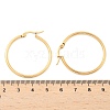 Ion Plating(IP) 304 Stainless Steel Hoop Earrings X-EJEW-N0016-11G-E-3