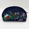 DIY Flower Pattern Moon-shaped Cosmetic Bag Embroidery Beginner Kit PW22112422614-1