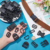 WADORN 60Pcs 6 Style Plastic Adjustable Buckle Set KY-WR0001-04-3