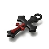 Red and Black Double Screen Alloy Pendants FIND-Z067-01B-11-2