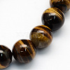 Natural Tiger Eye Round Beads Strands G-S177-14mm-1