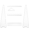 2-Tier Acrylic Earrings Display Stands PAAG-PW0009-03A-2