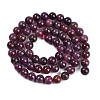 Natural Gemstone Ruby Round Beads Strands G-O017-6.5mm-06-5