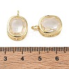 Brass Pave Clear Cubic Zirconia Pendants CU-CBA42CA-04A-G-3