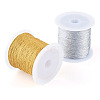 2 Rolls 2 Colors 6-Ply Round PET Metallic Thread MCOR-TA0001-03B-3