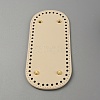 Oval PU Leather Knitting Crochet Bags Nail Bottom Shaper Pad PURS-WH0001-62B-2