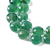 Natural Green Onyx Agate(Dyed & Heated) Beads Strands G-N342-05-4