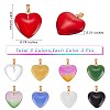 27Pcs 9 Colors Glass Pendants JX244A-2