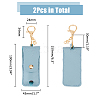 PU Leather Lipstick Holder Keychains AJEW-WH0270-203B-2