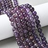 Natural Amethyst Beads Strands G-M445-8MM-01B-1