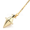 Brass Dowsing Pendulum Big Pointed Cone Pendants KK-H491-06-3